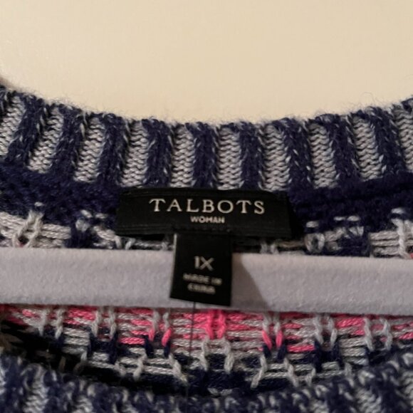 Talbots NWT Fair Isle Wool Blend Lambswool Blend Sweater Size 1X - Picture 2 of 6